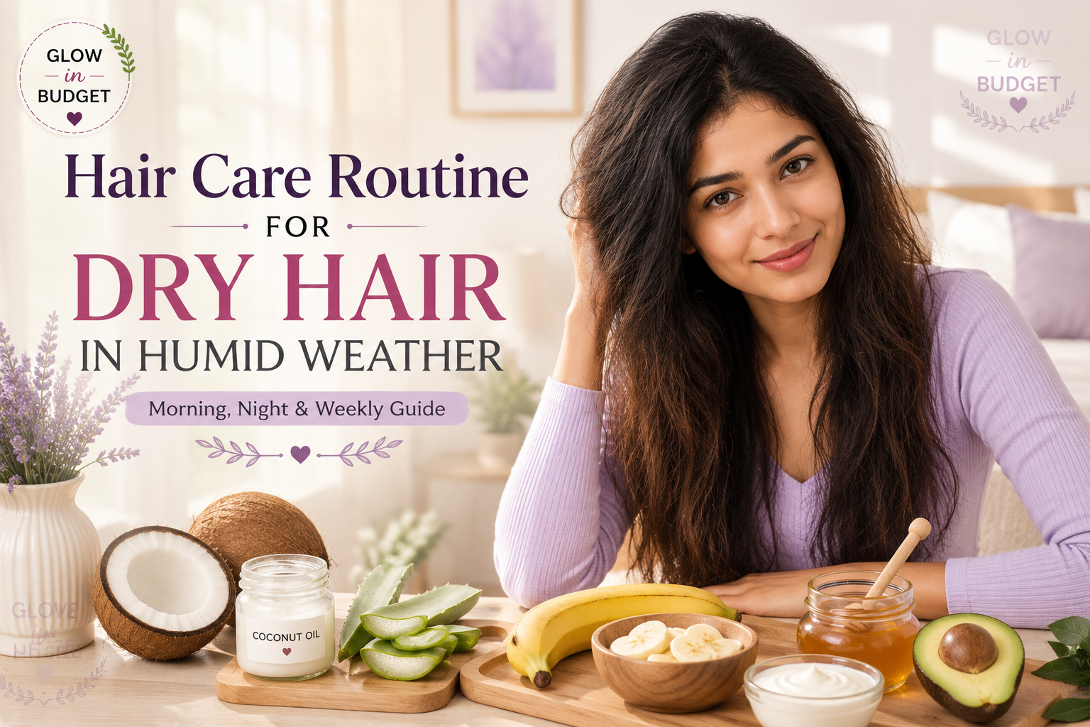 🌸Hair Care Routine for Dry Hair in Humid Weather (Morning, Night & Weekly Guide) chatgpt image jul 14, 2026, 07 07 34 pm