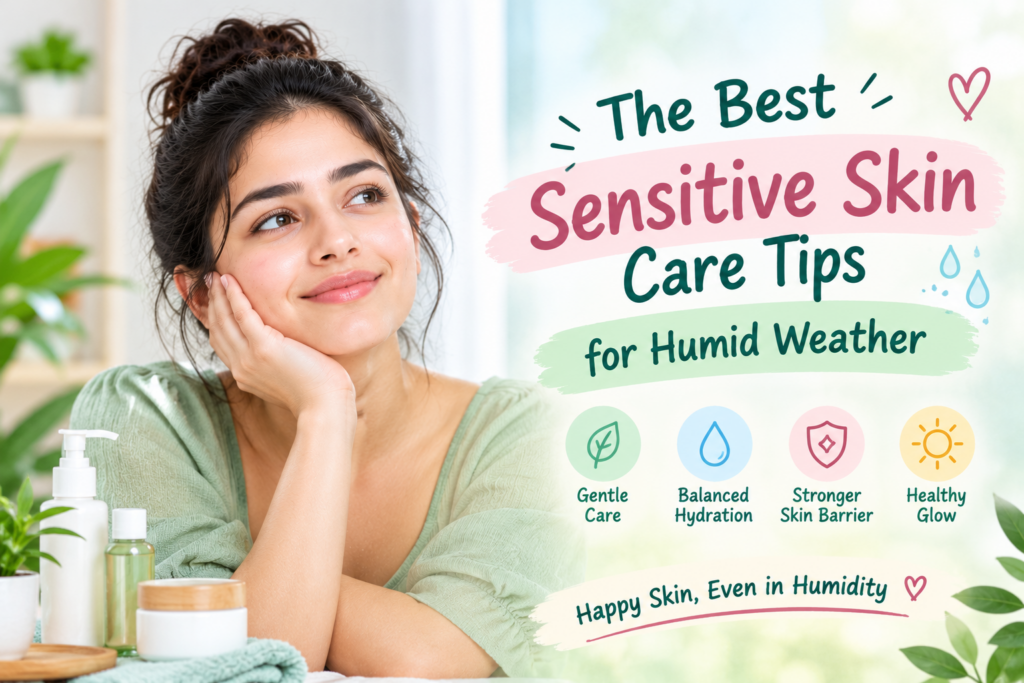 Sensitive skin care tips for humid weather.